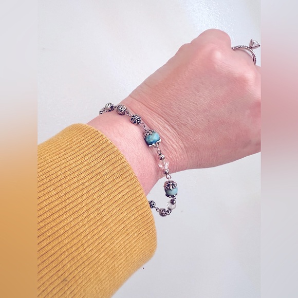 🥳HP:RARE Soul’s 3pc Handcrafted “Persian Turquoises” Gemstones 925s Jewelry Set - Picture 4 of 17